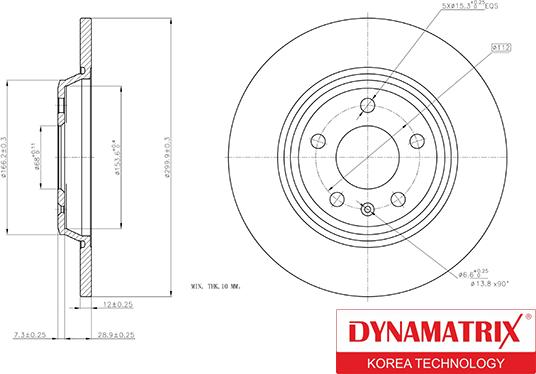 Dynamatrix DBD1666 - Тормозной диск unicars.by