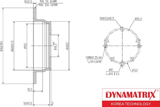 Dynamatrix DBD1618 - Тормозной диск unicars.by