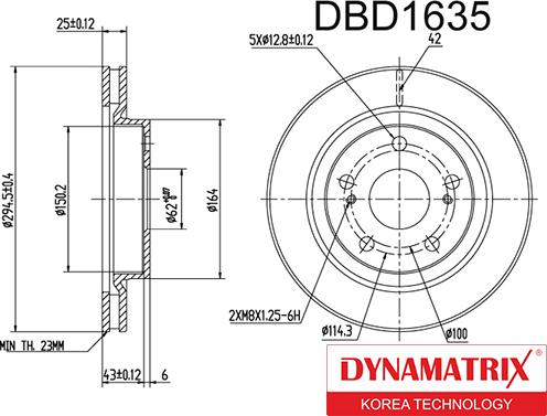 Dynamatrix DBD1635 - Тормозной диск unicars.by