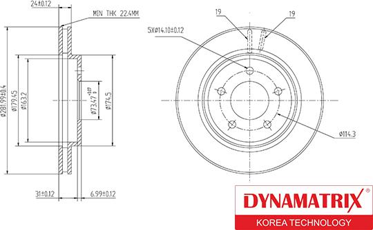 Dynamatrix DBD1059 - Тормозной диск unicars.by