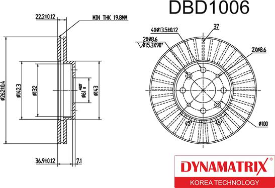 Dynamatrix DBD1006 - Тормозной диск unicars.by