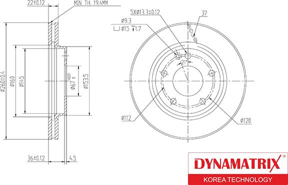 Dynamatrix DBD1035 - Тормозной диск unicars.by