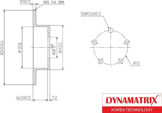 Dynamatrix DBD1033 - Тормозной диск unicars.by