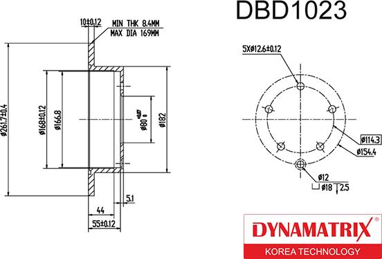 Dynamatrix DBD1023 - Тормозной диск unicars.by