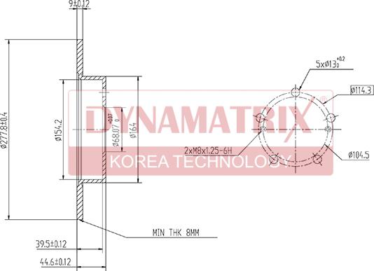 Dynamatrix DBD1110 - Тормозной диск unicars.by