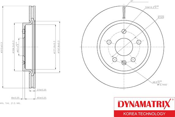 Dynamatrix DBD1805C - Тормозной диск unicars.by