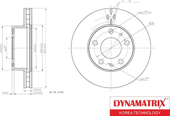 Dynamatrix DBD1800 - Тормозной диск unicars.by