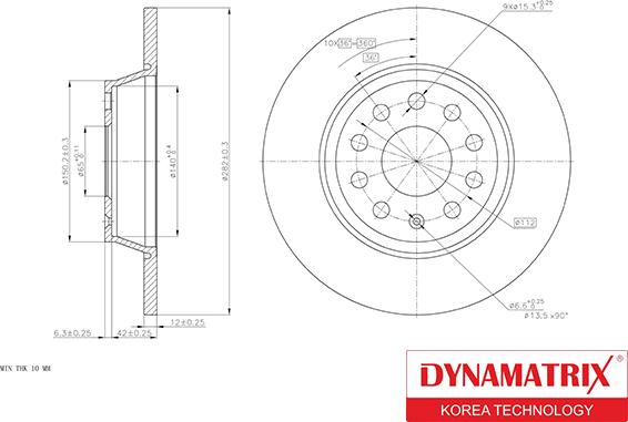 Dynamatrix DBD1306 - Тормозной диск unicars.by