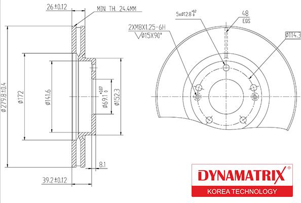 Dynamatrix DBD1300 - Тормозной диск unicars.by