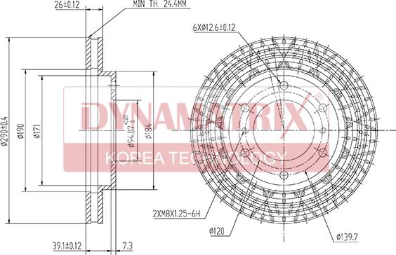 Dynamatrix DBD1384 - Тормозной диск unicars.by