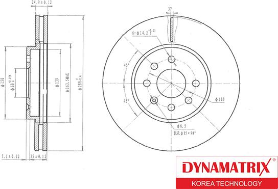 Dynamatrix DBD1374 - Тормозной диск unicars.by