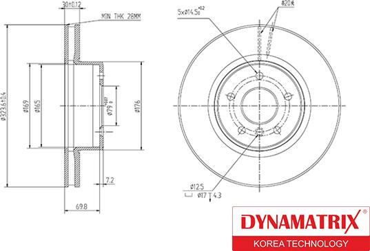 Dynamatrix DBD1242 - Тормозной диск unicars.by