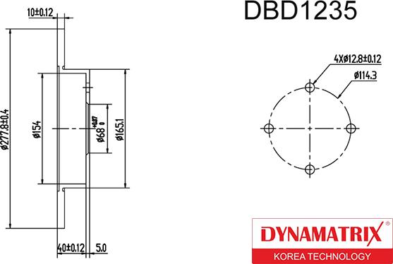 Dynamatrix DBD1235 - Тормозной диск unicars.by