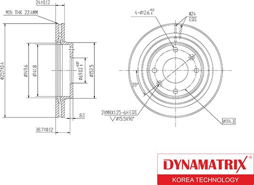 Dynamatrix DBD1270 - Тормозной диск unicars.by