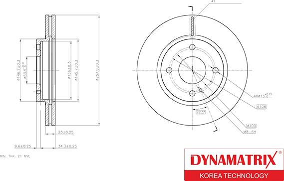 Dynamatrix DBD1740 - Тормозной диск unicars.by