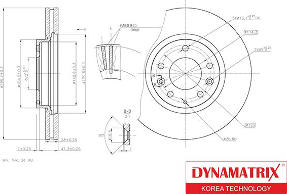 Dynamatrix DBD1768 - Тормозной диск unicars.by