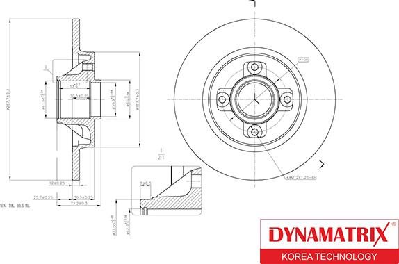 Dynamatrix DBD1735 - Тормозной диск unicars.by