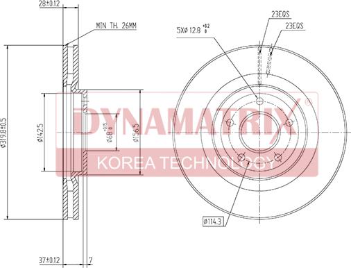 Dynamatrix DBD1724 - Тормозной диск unicars.by