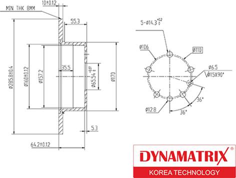 Dynamatrix DBD811 - Тормозной диск unicars.by