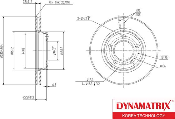 Dynamatrix DBD258 - Тормозной диск unicars.by