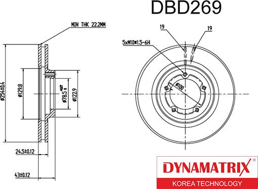 Dynamatrix DBD269 - Тормозной диск unicars.by