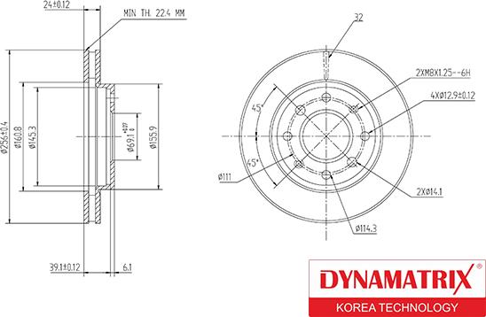 Dynamatrix DBD741 - Тормозной диск unicars.by