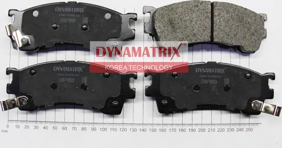 Dynamatrix DBP950 - Тормозные колодки, дисковые, комплект unicars.by