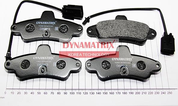 Dynamatrix DBP913 - Тормозные колодки, дисковые, комплект unicars.by