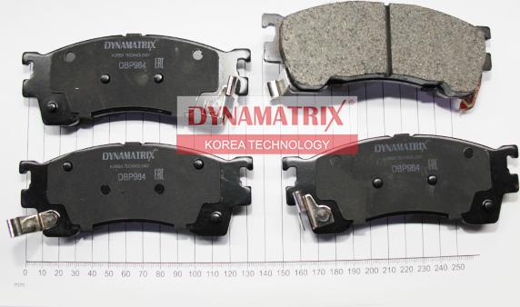 Dynamatrix DBP984 - Тормозные колодки, дисковые, комплект unicars.by