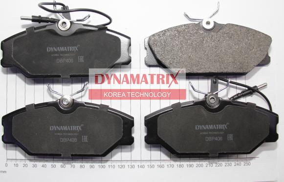 Dynamatrix DBP406 - Тормозные колодки, дисковые, комплект unicars.by