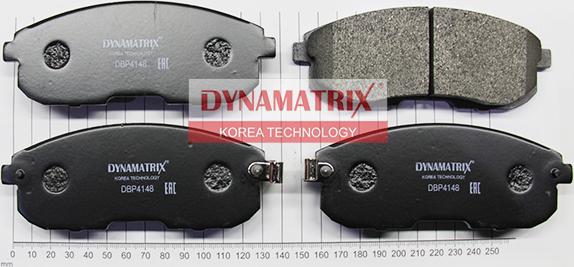 Dynamatrix DBP4148 - Тормозные колодки, дисковые, комплект unicars.by