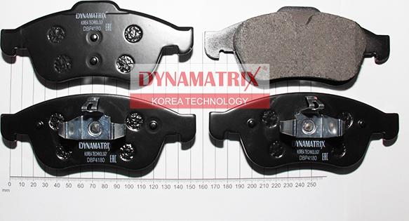 Dynamatrix DBP4180 - Тормозные колодки, дисковые, комплект unicars.by