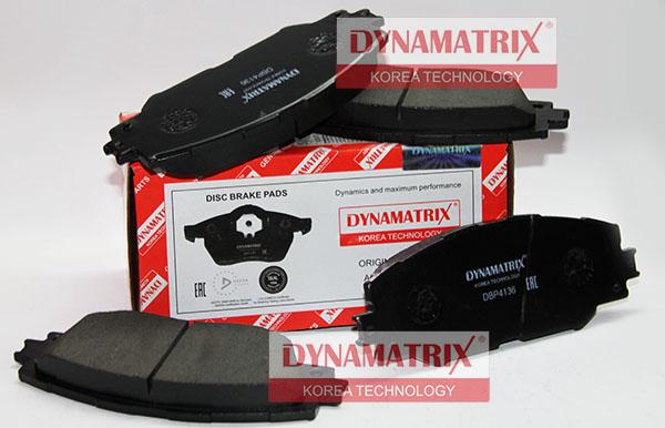 Dynamatrix DBP4136 - Тормозные колодки, дисковые, комплект unicars.by