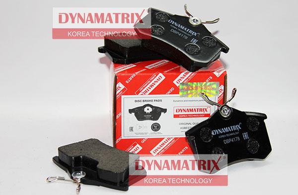 Dynamatrix DBP4178 - Тормозные колодки, дисковые, комплект unicars.by