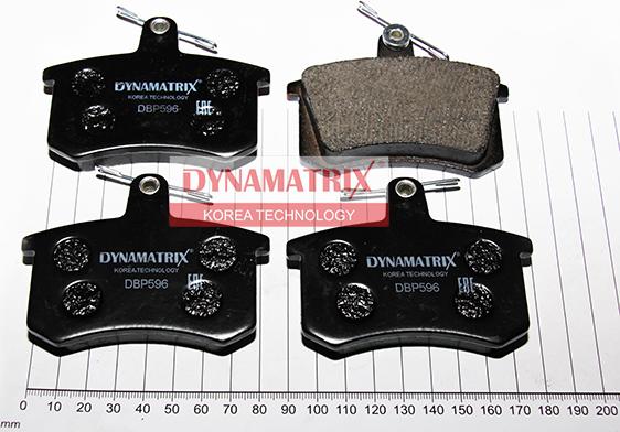 Dynamatrix DBP596 - Тормозные колодки, дисковые, комплект unicars.by