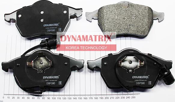 Dynamatrix DBP590 - Тормозные колодки, дисковые, комплект unicars.by