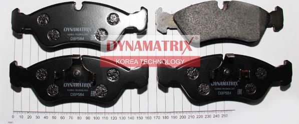 Dynamatrix DBP584 - Тормозные колодки, дисковые, комплект unicars.by