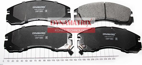 Dynamatrix DBP1993 - Тормозные колодки, дисковые, комплект unicars.by