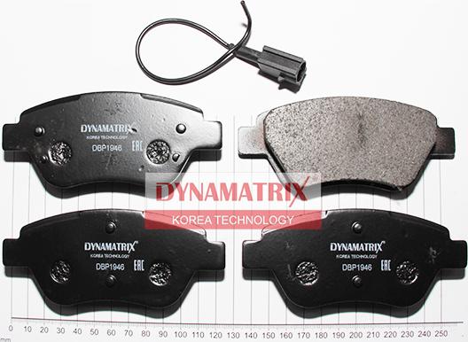 Dynamatrix DBP1946 - Тормозные колодки, дисковые, комплект unicars.by