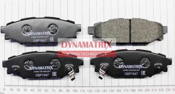 Dynamatrix DBP1947 - Тормозные колодки, дисковые, комплект unicars.by