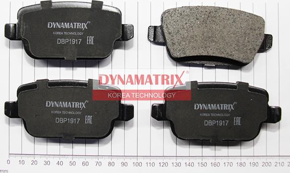 Dynamatrix DBP1917 - Тормозные колодки, дисковые, комплект unicars.by