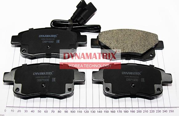 Dynamatrix DBP1930 - Тормозные колодки, дисковые, комплект unicars.by