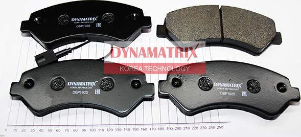 Dynamatrix DBP1925 - Тормозные колодки, дисковые, комплект unicars.by