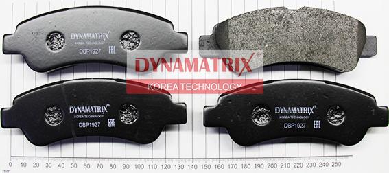 Dynamatrix DBP1927 - Тормозные колодки, дисковые, комплект unicars.by