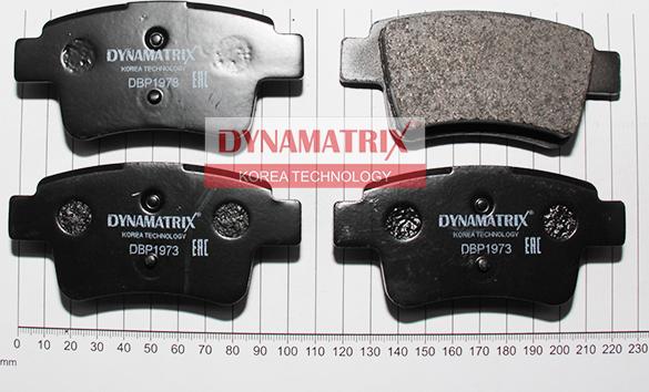 Dynamatrix DBP1973 - Тормозные колодки, дисковые, комплект unicars.by