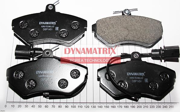 Dynamatrix DBP1451 - Тормозные колодки, дисковые, комплект unicars.by