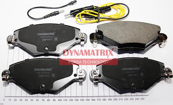 Dynamatrix DBP1411 - Тормозные колодки, дисковые, комплект unicars.by