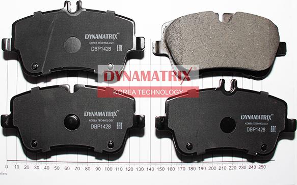 Dynamatrix DBP1428 - Тормозные колодки, дисковые, комплект unicars.by