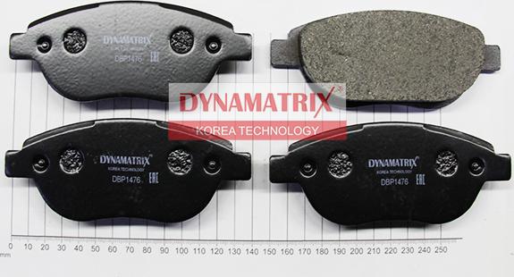 Dynamatrix DBP1476 - Тормозные колодки, дисковые, комплект unicars.by