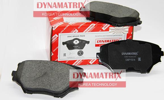 Dynamatrix DBP1514 - Тормозные колодки, дисковые, комплект unicars.by